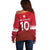 Custom Swiss Football Jersey for The Champions Off Shoulder Sweater - Wonder Print Shop