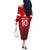 Custom Swiss Football Jersey for The Champions Off The Shoulder Long Sleeve Dress - Wonder Print Shop