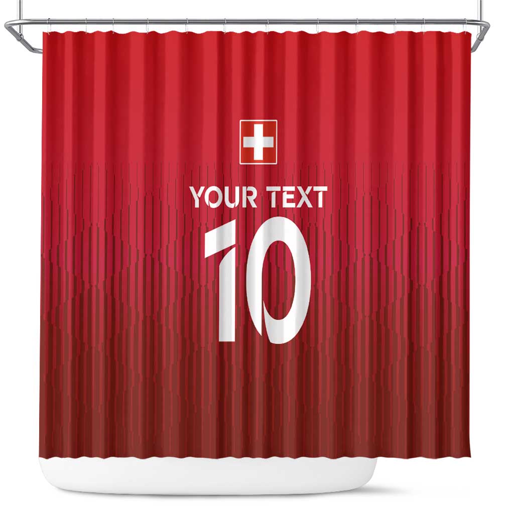 Custom Swiss Football Jersey for The Champions Shower Curtain