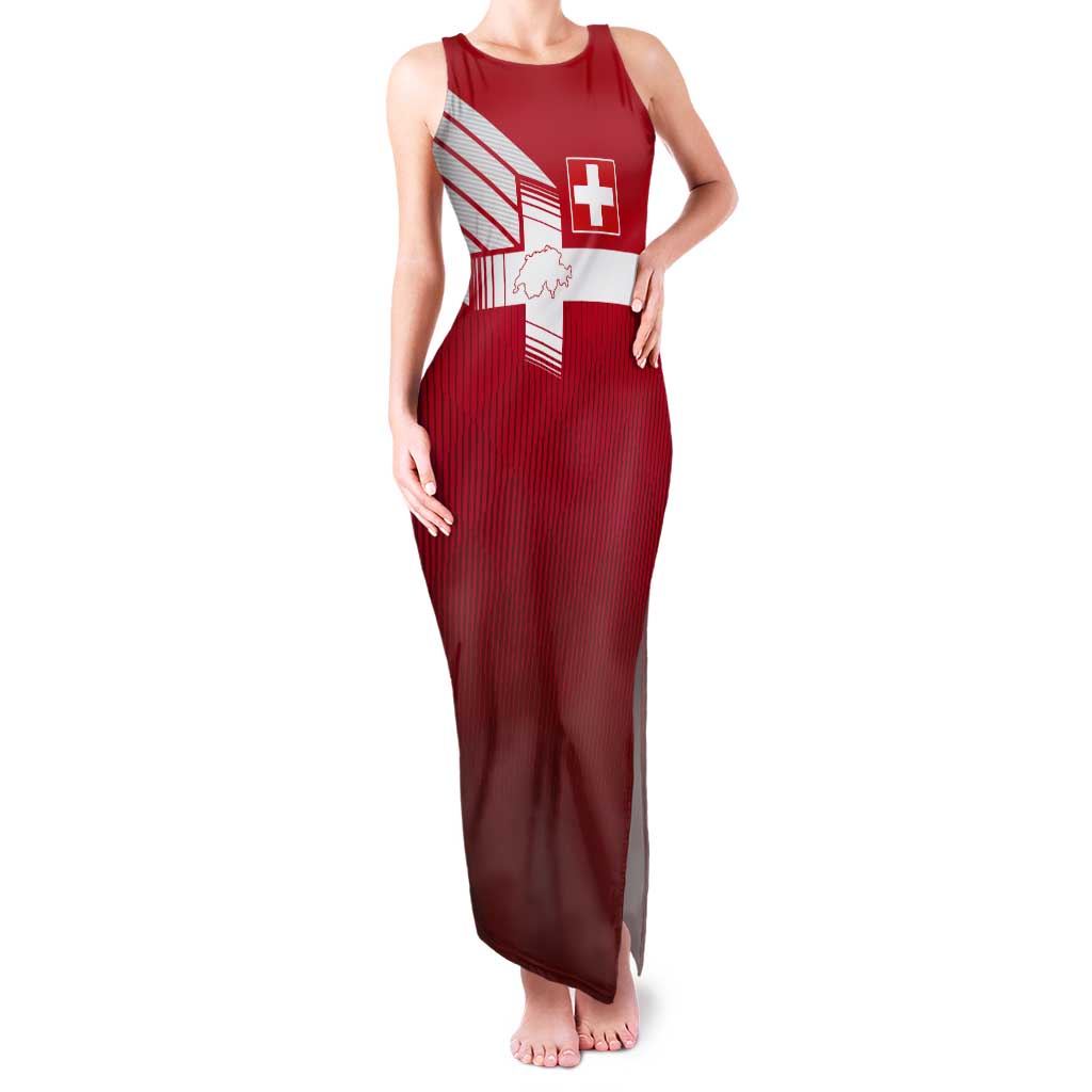 Custom Swiss Football Jersey for The Champions Tank Maxi Dress - Wonder Print Shop