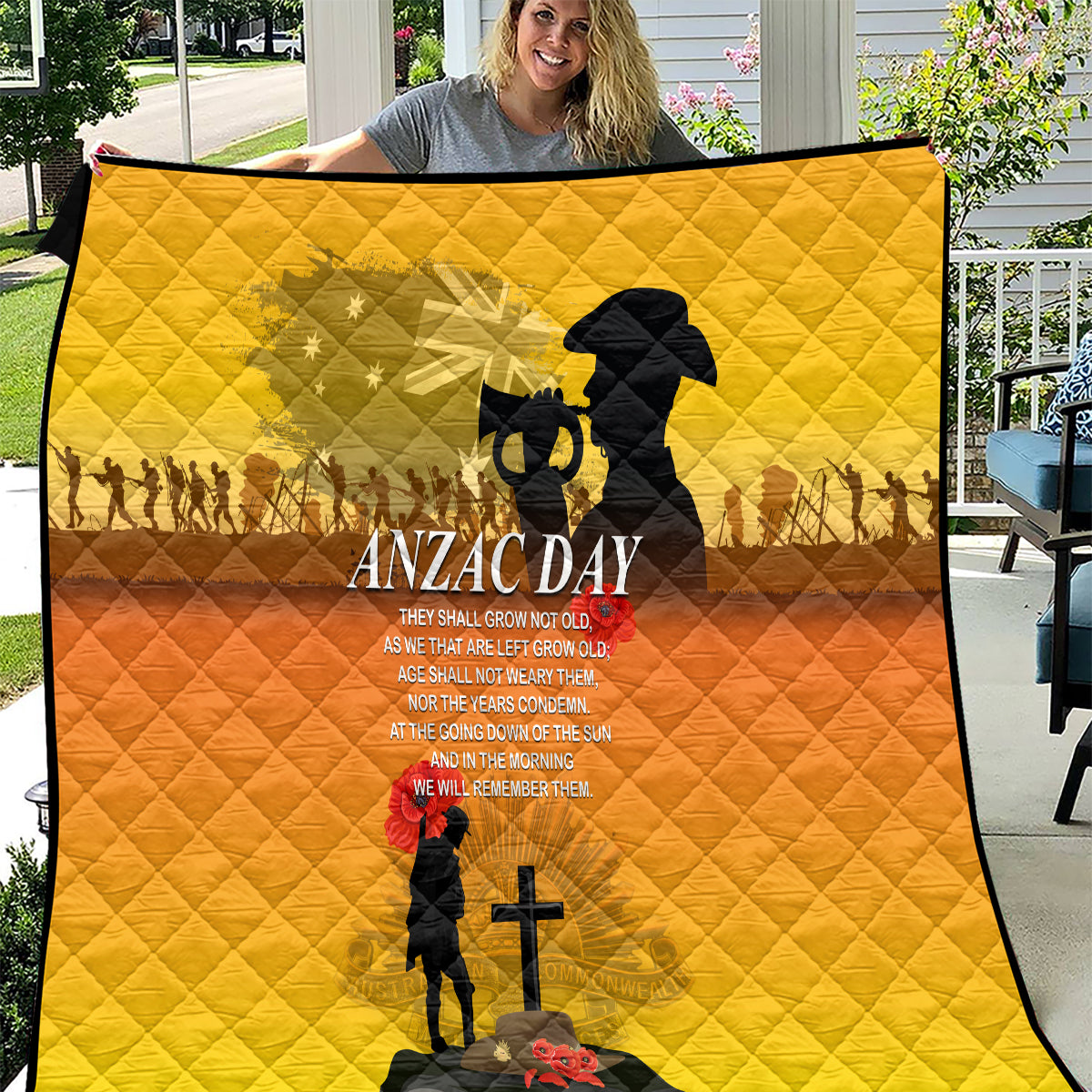 Australia ANZAC Day Quilt Gallipoli Lest We Forget