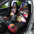 Personalised United States and American Samoa Car Seat Cover Bald Eagle Rose and Hibiscus Flower - Wonder Print Shop