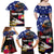 Personalised United States and American Samoa Family Matching Off Shoulder Maxi Dress and Hawaiian Shirt Bald Eagle Rose and Hibiscus Flower - Wonder Print Shop