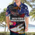 Personalised United States and American Samoa Hawaiian Shirt Bald Eagle Rose and Hibiscus Flower - Wonder Print Shop