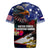 Personalised United States and American Samoa Rugby Jersey Bald Eagle Rose and Hibiscus Flower - Wonder Print Shop