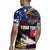 Personalised United States and American Samoa Rugby Jersey Bald Eagle Rose and Hibiscus Flower - Wonder Print Shop