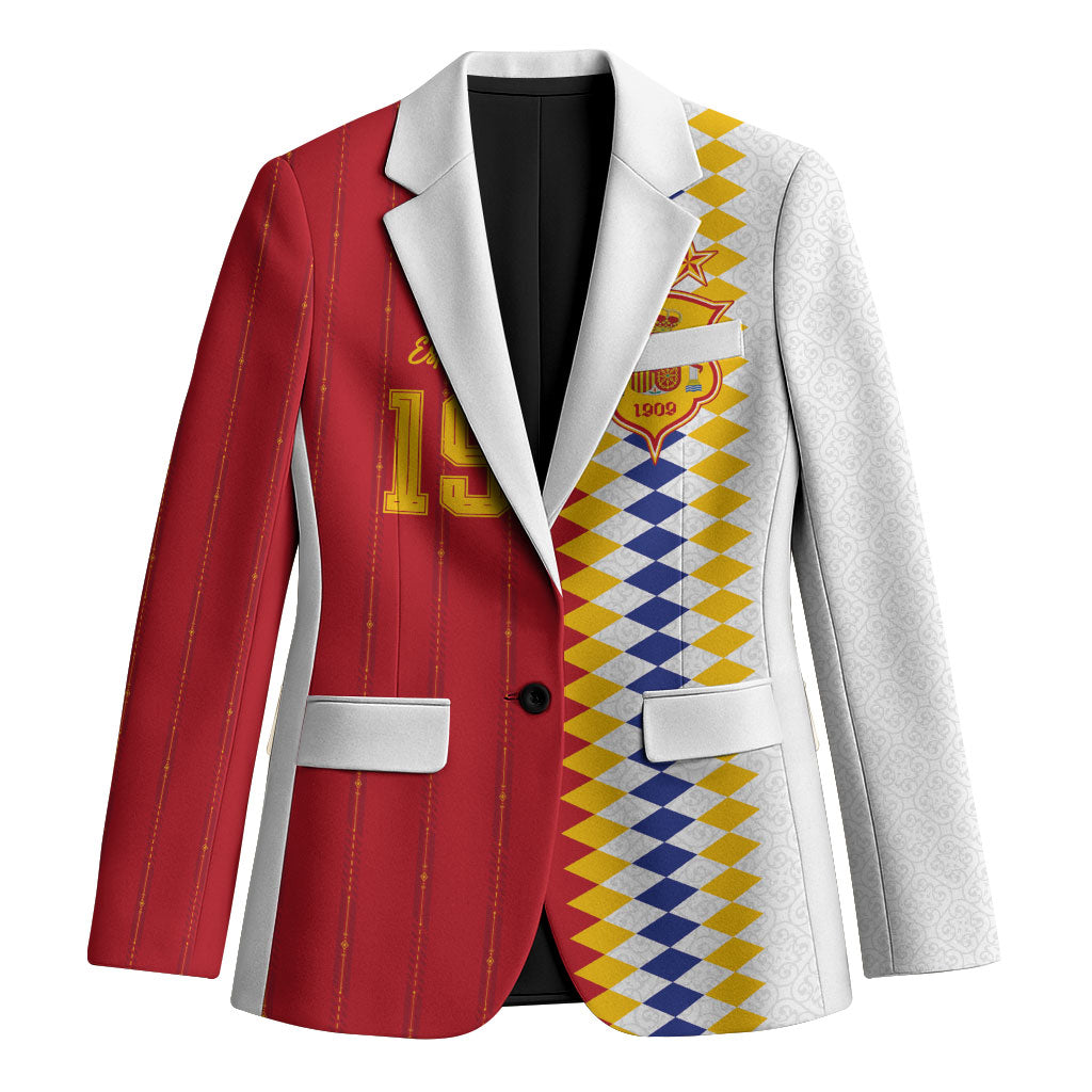 Spain Football 2026 Custom Blazer La Roja Red and White Split
