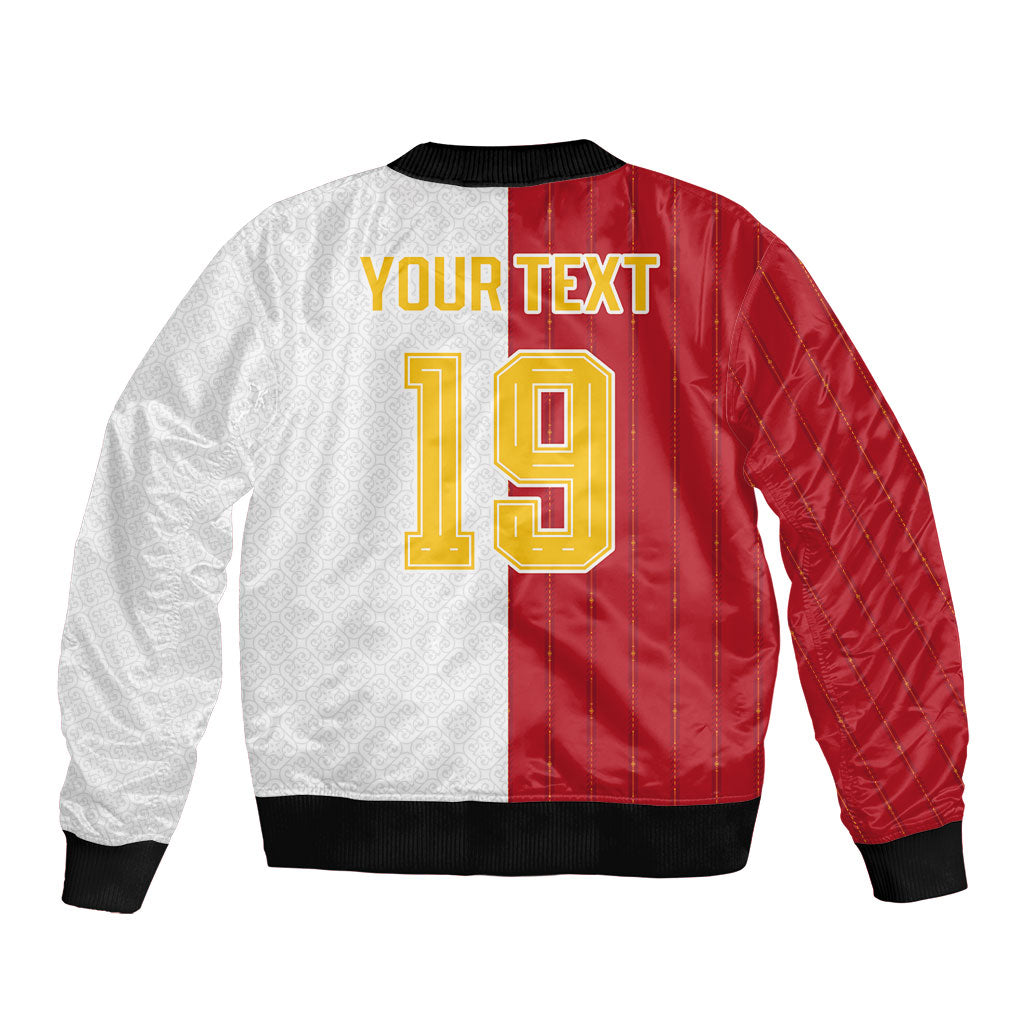 Spain Football 2026 Custom Bomber Jacket La Roja Red and White Split