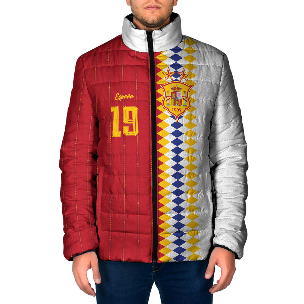 Spain Football 2026 Custom Padded Jacket La Roja Red and White Split