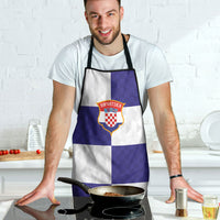 Croatia Football Apron Checkerboard Pattern with Glagolitic Script Away Color