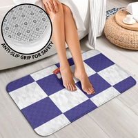Croatia Football Bathroom Set Checkerboard Pattern with Glagolitic Script Away Color