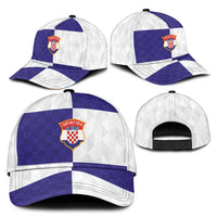 Croatia Football Classic Cap Checkerboard Pattern with Glagolitic Script Away Color