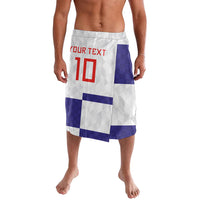 Croatia Football Custom Lavalava Checkerboard Pattern with Glagolitic Script Away Color