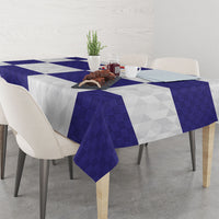 Croatia Football Tablecloth Checkerboard Pattern with Glagolitic Script Away Color