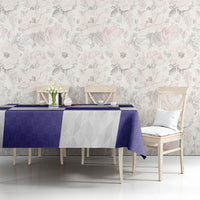 Croatia Football Tablecloth Checkerboard Pattern with Glagolitic Script Away Color