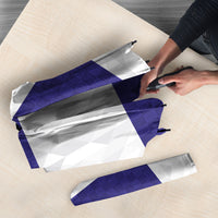 Croatia Football Umbrella Checkerboard Pattern with Glagolitic Script Away Color