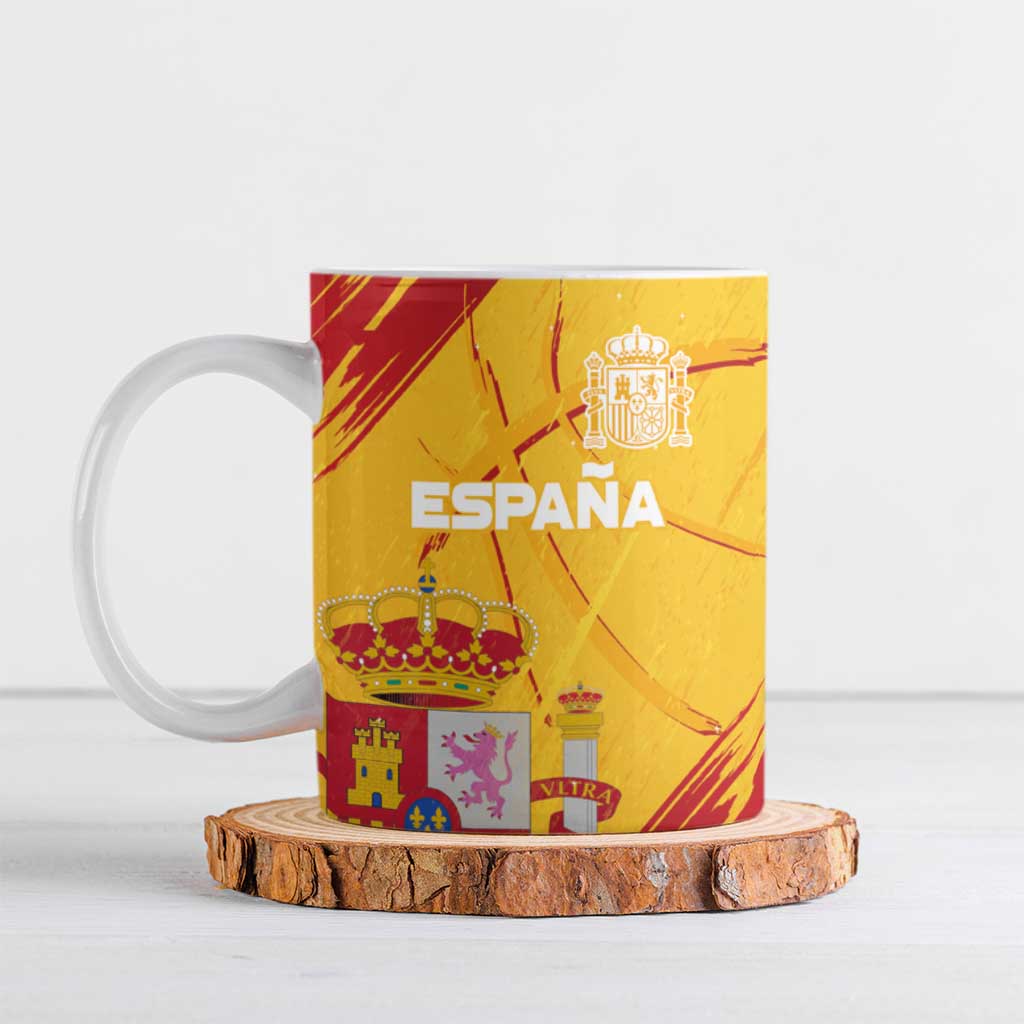 Custom Basketball Fan Jersey Spanish Ceramic Mug Royal Seal of España - Wonder Print Shop