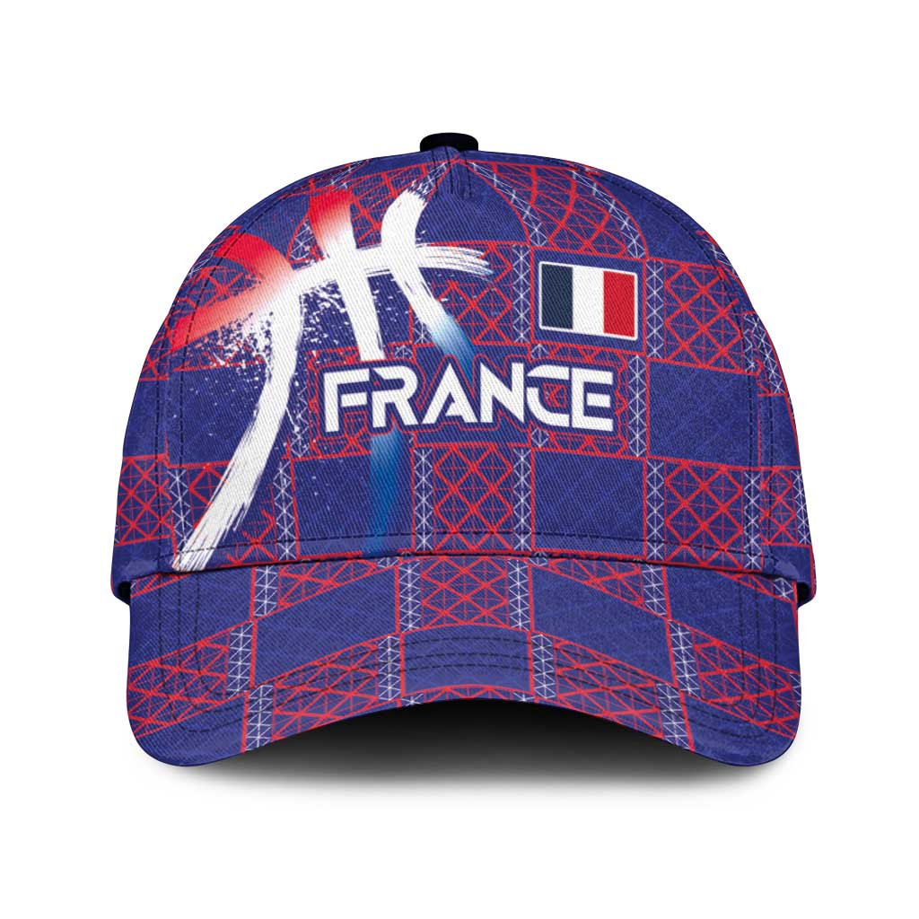 Basketball Fan Jersey French Classic Cap Paris Architectural Heritage Checkered Style - Wonder Print Shop