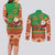 Mexico Couples Matching Long Sleeve Bodycon Dress and Long Sleeve Button Shirt Feliz Navidad Aztec Geometric Pattern