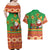 Mexico Couples Matching Off Shoulder Maxi Dress and Hawaiian Shirt Feliz Navidad Aztec Geometric Pattern