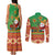 Mexico Couples Matching Tank Maxi Dress and Long Sleeve Button Shirt Feliz Navidad Aztec Geometric Pattern