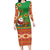 Mexico Family Matching Long Sleeve Bodycon Dress and Hawaiian Shirt Feliz Navidad Aztec Geometric Pattern