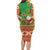 Mexico Family Matching Long Sleeve Bodycon Dress and Hawaiian Shirt Feliz Navidad Aztec Geometric Pattern