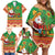 Mexico Family Matching Off Shoulder Short Dress and Hawaiian Shirt Feliz Navidad Aztec Geometric Pattern