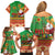 Mexico Family Matching Off Shoulder Short Dress and Hawaiian Shirt Feliz Navidad Aztec Geometric Pattern