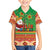 Mexico Family Matching Off Shoulder Short Dress and Hawaiian Shirt Feliz Navidad Aztec Geometric Pattern