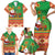 Mexico Family Matching Short Sleeve Bodycon Dress and Hawaiian Shirt Feliz Navidad Aztec Geometric Pattern