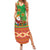 Mexico Family Matching Summer Maxi Dress and Hawaiian Shirt Feliz Navidad Aztec Geometric Pattern