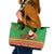 Mexico Leather Tote Bag Feliz Navidad Aztec Geometric Pattern - Wonder Print Shop