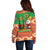 Mexico Off Shoulder Sweater Feliz Navidad Aztec Geometric Pattern - Wonder Print Shop