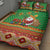 Mexico Quilt Bed Set Feliz Navidad Aztec Geometric Pattern