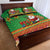 Mexico Quilt Bed Set Feliz Navidad Aztec Geometric Pattern