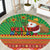 Mexico Round Carpet Feliz Navidad Aztec Geometric Pattern