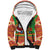 Mexico Sherpa Hoodie Feliz Navidad Aztec Geometric Pattern