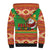 Mexico Sherpa Hoodie Feliz Navidad Aztec Geometric Pattern