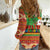 Mexico Women Casual Shirt Feliz Navidad Aztec Geometric Pattern