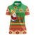 Mexico Women Polo Shirt Feliz Navidad Aztec Geometric Pattern