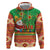 Mexico Zip Hoodie Feliz Navidad Aztec Geometric Pattern