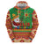 Mexico Zip Hoodie Feliz Navidad Aztec Geometric Pattern