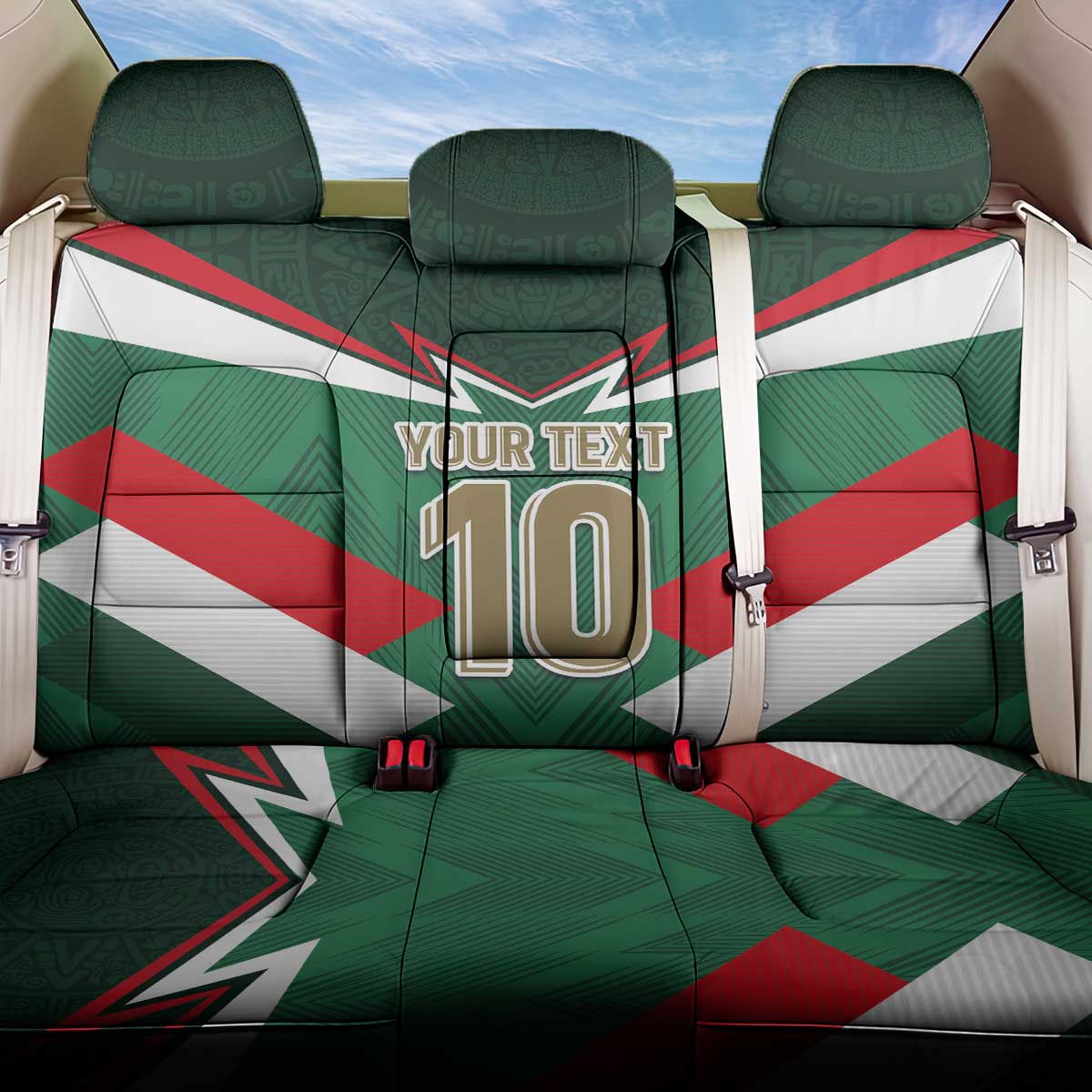 Custom Mexico Football Back Car Seat Cover El Tricolor 2024