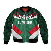 Green Mexico tricolor football bomber jacket, full-zip with “EL TRICOLOR” front graphic