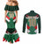 Custom Mexico Football Couples Matching Mermaid Dress and Long Sleeve Button Shirt El Tricolor 2024