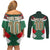 Custom Mexico Football Couples Matching Off Shoulder Short Dress and Long Sleeve Button Shirt El Tricolor 2024