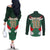 Custom Mexico Football Couples Matching Off The Shoulder Long Sleeve Dress and Long Sleeve Button Shirt El Tricolor 2024