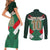 Custom Mexico Football Couples Matching Short Sleeve Bodycon Dress and Long Sleeve Button Shirt El Tricolor 2024