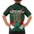 Custom Mexico Football Family Matching Off The Shoulder Long Sleeve Dress and Hawaiian Shirt El Tricolor 2024